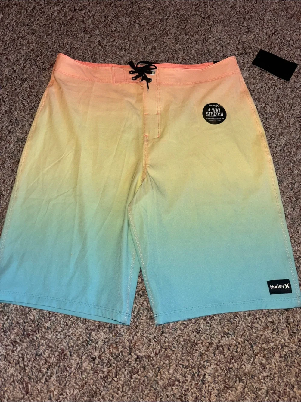 New Hurley Boys Youth Young Men’s Swim Trunks Board Shorts 20/30 Ombré Orange